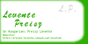 levente preisz business card